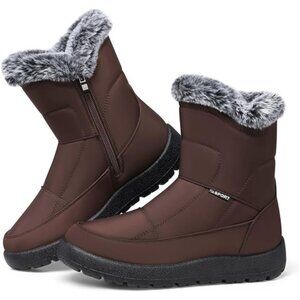 Women's Snow Boots Winter Waterproof Fur Lined Anti-Slip Ankle Boots